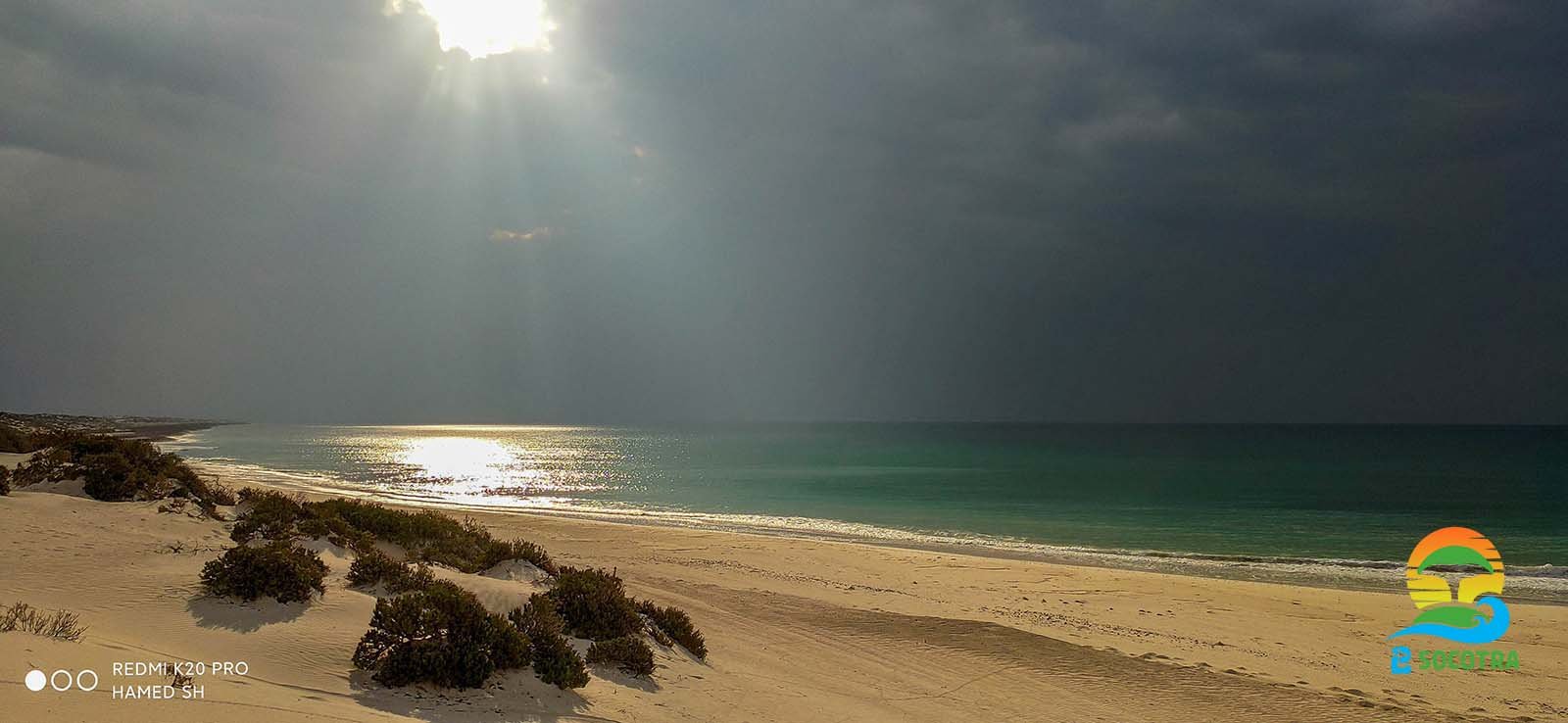Camping at Amak Beach sea , Noged, Socotra Island