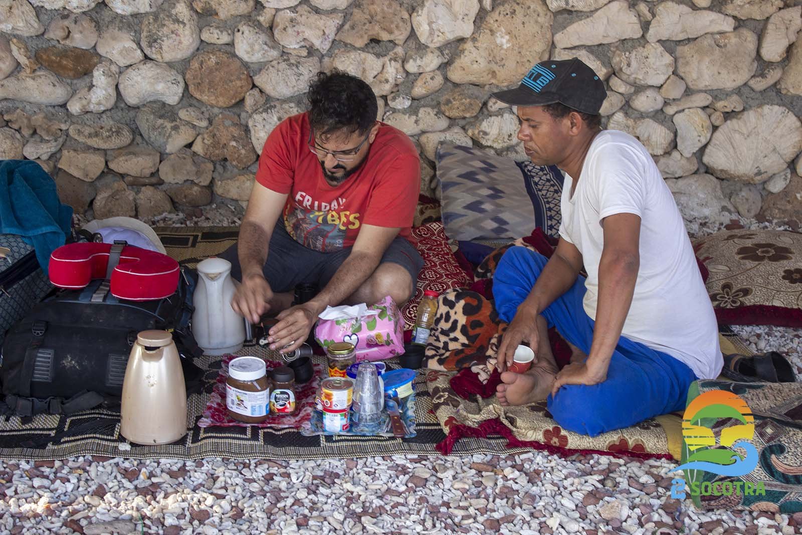 Camping at area, Dihamri Marine Protected Area, Socotra Island
