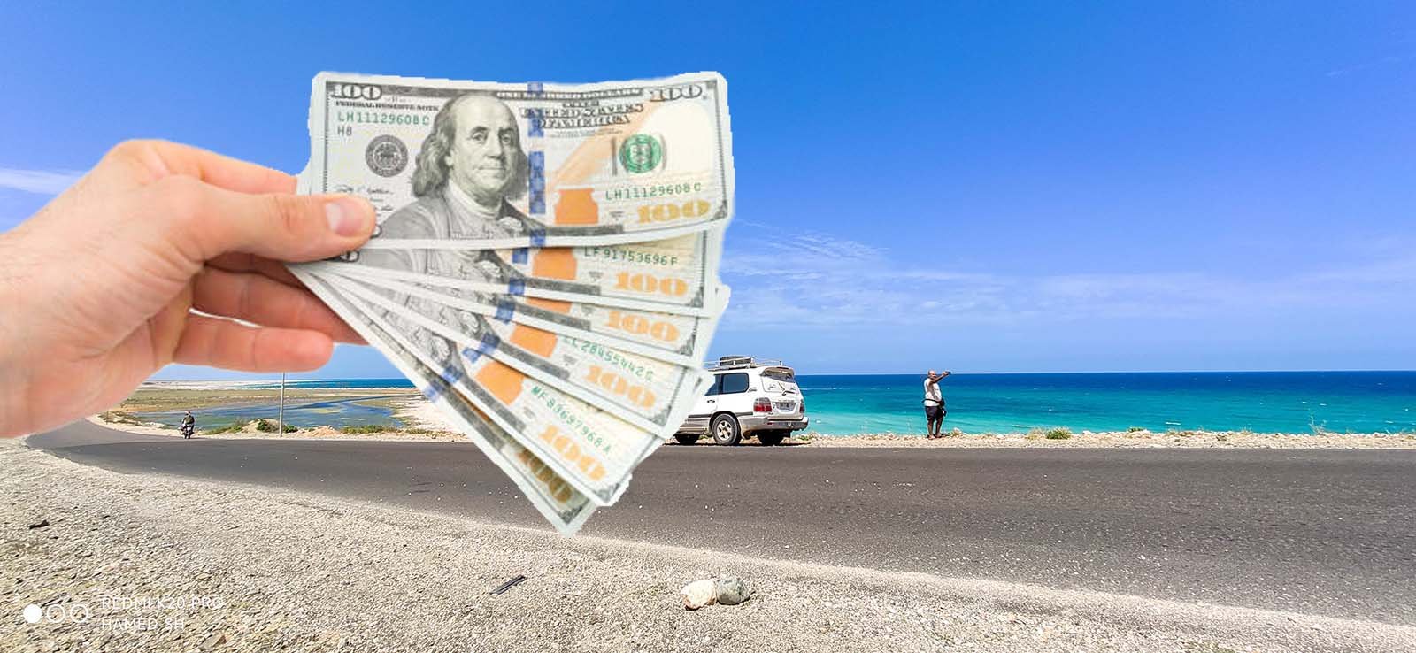 Cash is Matter When Traveling to Socotra Island, 100 Dollars